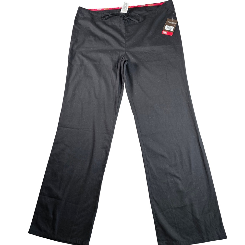 Dickies Work Pants Unisex Medium Black Straight Drawstring Durable Classic‎